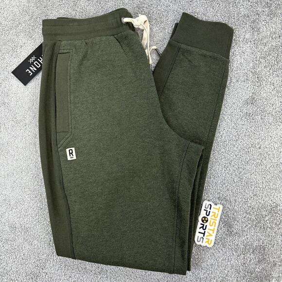 Rhone Heritage Midweight Pants Mens Small Dark Moss Heather Relaxed Fit Jogger - Picture 1 of 12